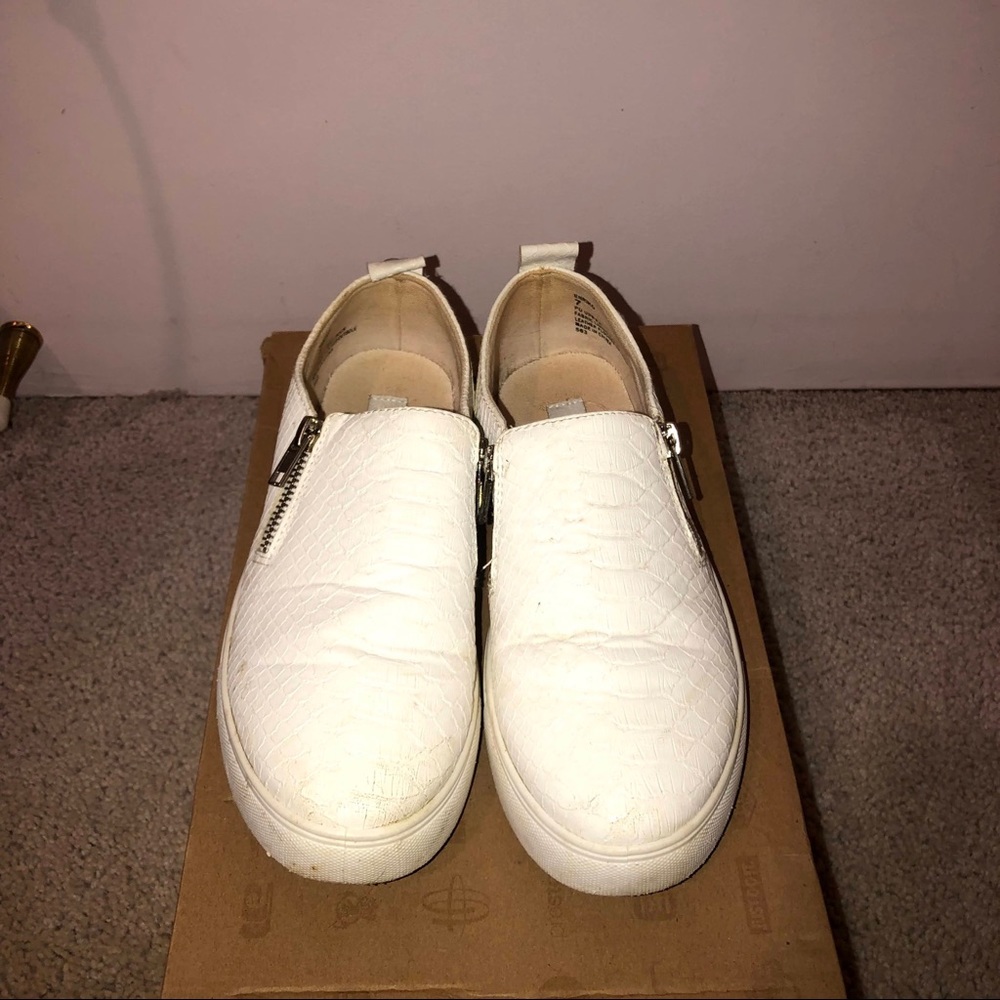 Steve Madden White Slip-On Sneakers